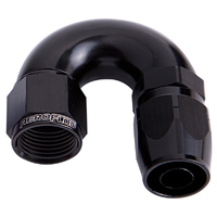 AF556-16BLK - ALLOY 180 DEG HOSE END -16AN