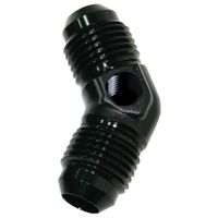 AF827-06PBLK - Male -6 45 Deg Union With 1/8"