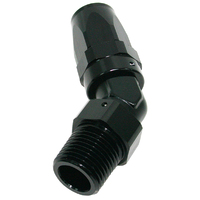 AF828-06-04BLK - Male 1/4 NPT 45 Deg to -6 Hose